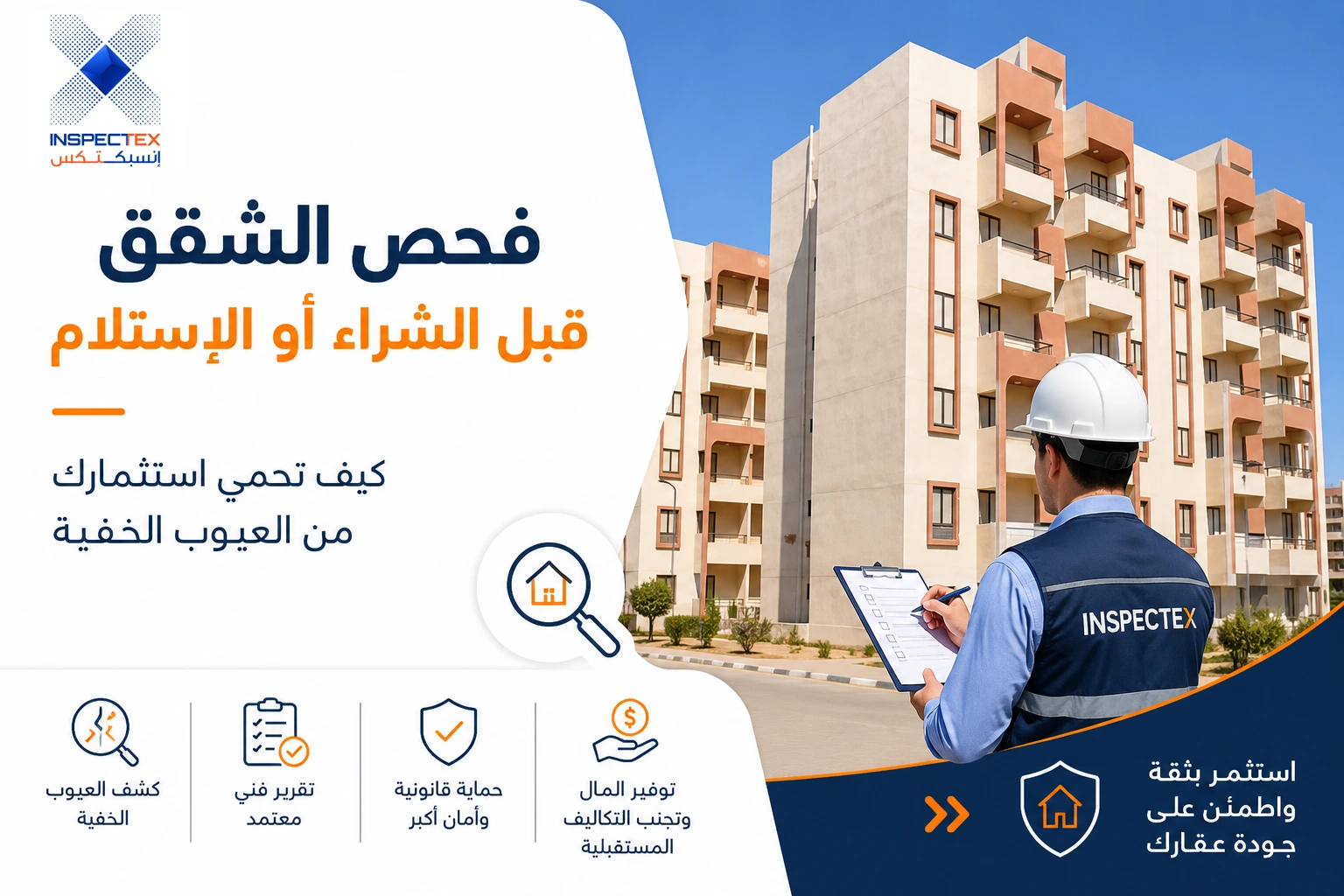فحص الشقق قبل الشراء أو الاستلام: كيف تحمي استثمارك من العيوب الخفية